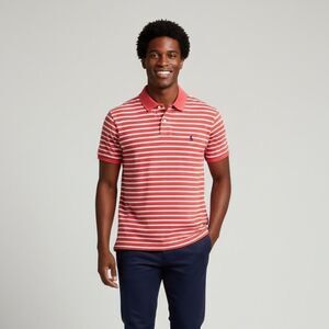 Polo Ralph Lauren Pink White Stripe Polo Size Large